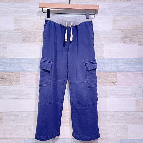HANNA ANDERSSON Bright Basics Double Knee Sweatpants Blue Pockets Boys 8 130cm - Picture 1 of 5